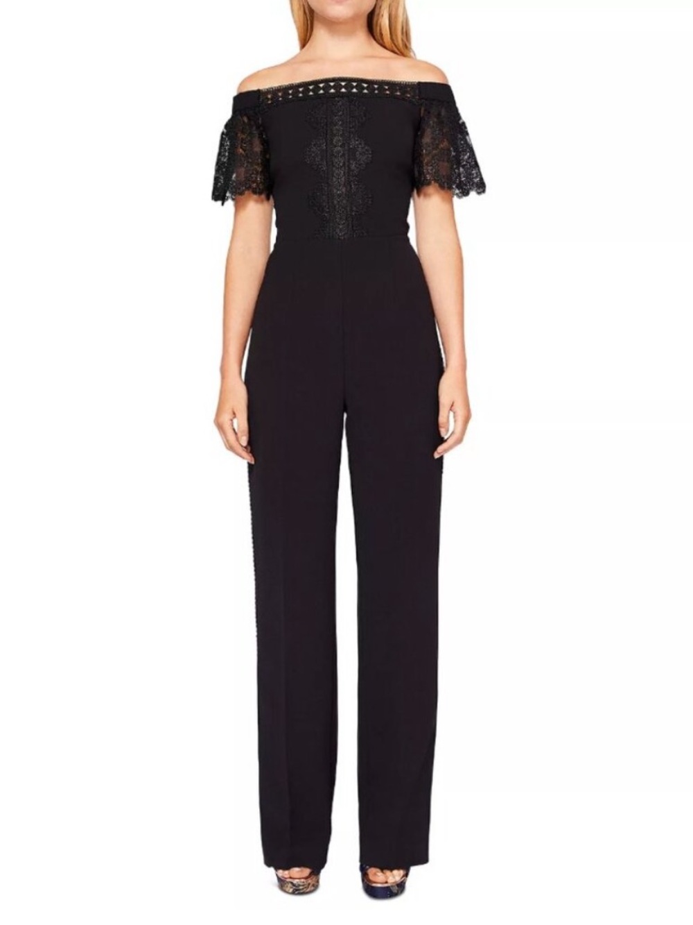 Ted baker Off-Shoulder Black Lace Jumpsuit TB1=US2